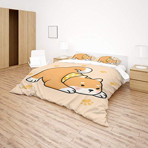 Parure de lit avec housse de couette King polyester ultra doux CHEHONG