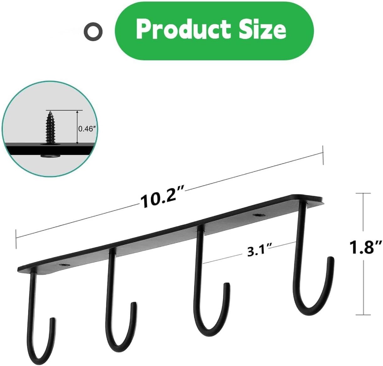 Mug Hooks Under Cabinet Metal Mug Holder 2 Sturdy Mug Hangers Under Shelf
