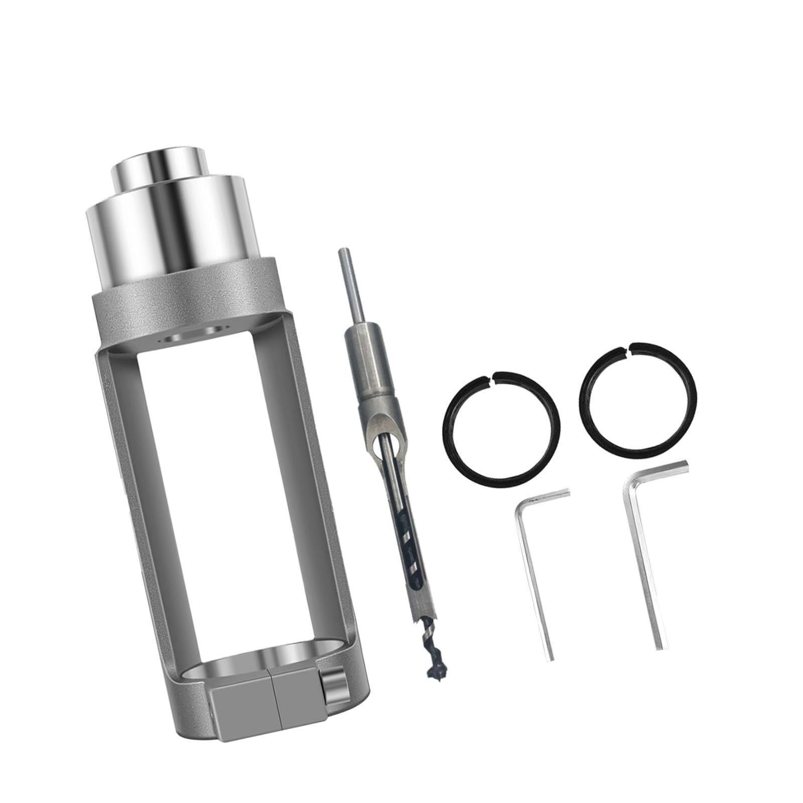 Pixzcsa Hand Electric Drill Square Hole Drill Bit Adapter Strong Durable Accurate Woodworking Positioning Tool Performance Mortise Tool Mortising Attachment