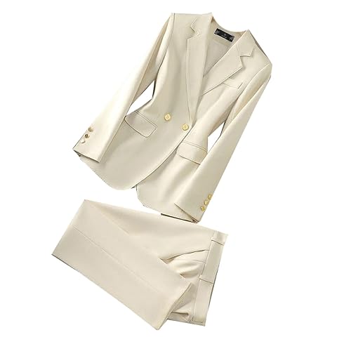 Suits Women Autumn Long Sleeve Single Breasted Blazer Pants Office Ladies Work Wear