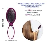 WetBrush POP i GO rozczesywacz podróżna szczotka do włosów elastyczne włosie nadaje się do wszystkich rodzajów fryzur różowa