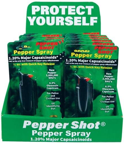 Pepper Spray 12 PS-HC-BLK with Counter Display