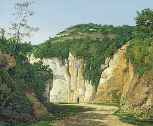 Toile Henri Harpignies Crémieu grand format pour habiller un mur vide salon 60x90cm
