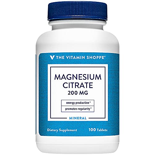 The Vitamin Shoppe Brand Magnesium Citrate 200 mg Tablets 100 Tablets