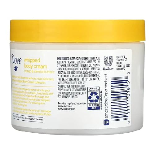 Dove, Whipped Body Cream, Mango & Almond Butters, 10 Oz (283 G) #TOP1