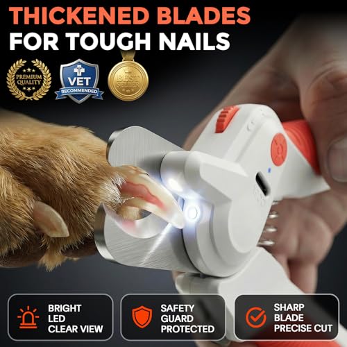 Dogs & Cats Nail Clippers with Light – Safety Guard Pet Nail Trimmer Reveals The Quick, Stainless Steel Blades, Beginner Friendly Grooming Tool for Home Use, Suitable for Small, Medium & Large Pets - Image 4