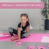 ABTECH-Kids-Yoga-Mat-Set-Fun-Unicorn-Yoga-Mat-for-Girls-Comfortable-Chemical-Free-Non-Toxic-Non-Slip-60-X-24-X-02-Inches-w-12-Yoga-Cards-for-Kids-Cute-Carrier-Bag-Pink-Ages-3-12 Kids Yoga Mat Set - Fun Unicorn Yoga Mat for Girls - Comfortable - Chemical Free - Non-Toxic - Non-Slip - 60 X 24 X 0.2 Inches - w/ 12 Yoga Cards for Kids - Carrier Bag with Strap - Pink - Ages 4-12