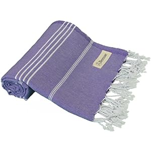 Bersuse 100% Baumwolle – Anatolia Hamamtuch Pestemal – Dunkelviolett