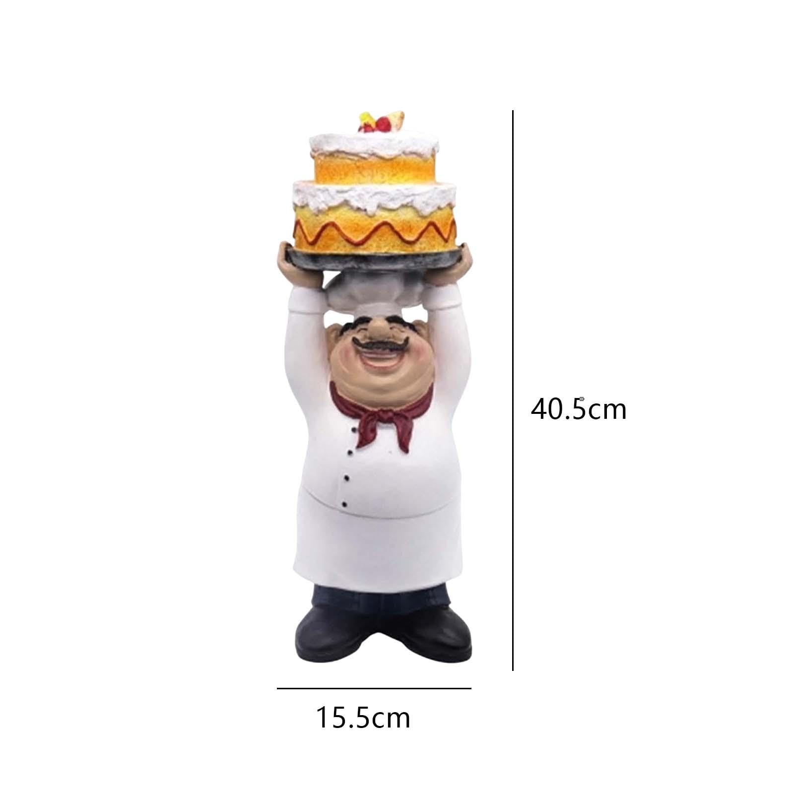 Statua da Chef, Statuetta Decorativa Moderna in Resina, Creativa da Tavolo, Mensola, Cucina, Bar, Decorazione per La Casa