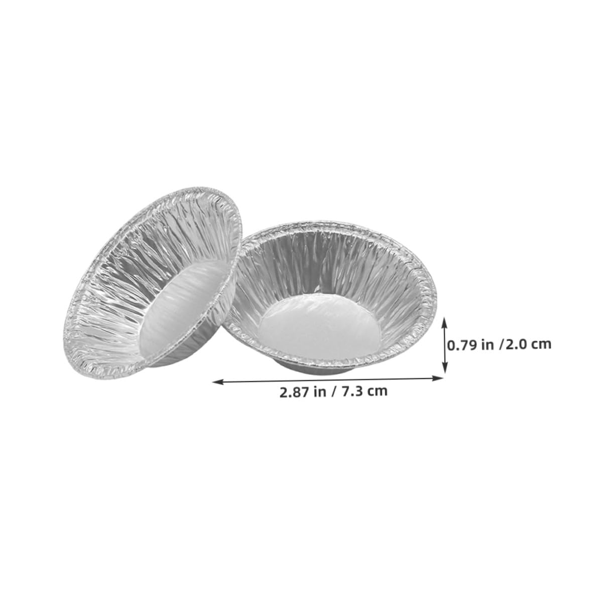 COLLBATH Mini Moldes Redondos de Aluminio Excelente Conductividad Térmica y Diseño Compacto 500 para Tartas de Huevo para Panaderías y Restaurantes