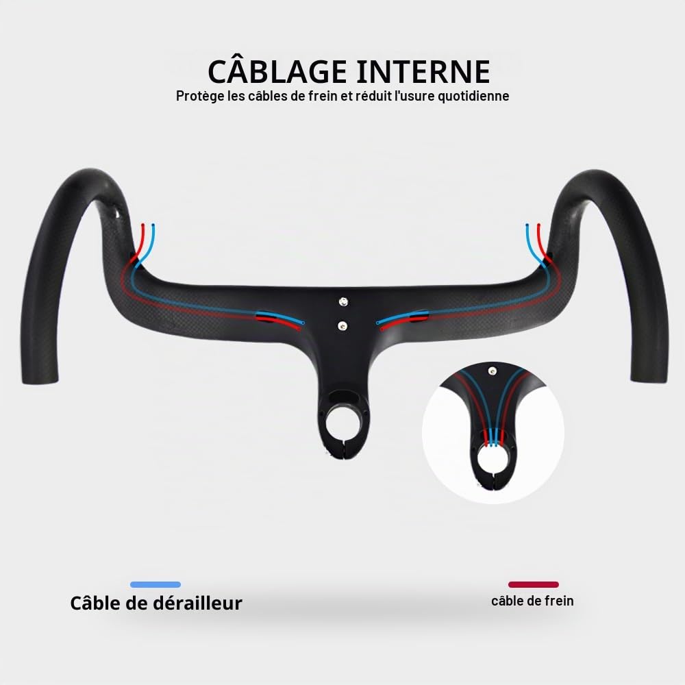 Guidon vélo route carbone RXL SL 1-1/8" cintre velo de route carbone integré guidon carbon 3K mat 420 * 90mm