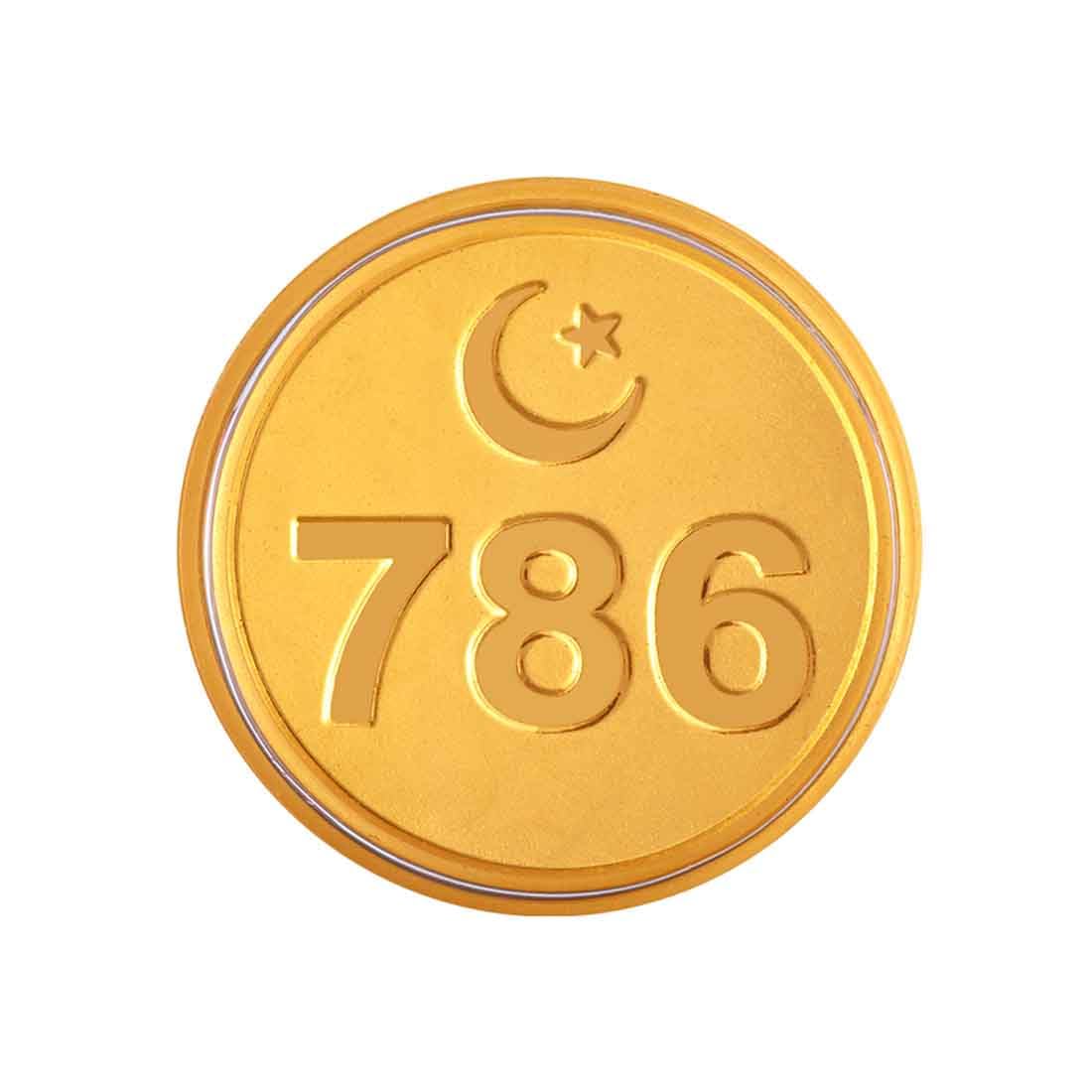 P.C Chandra Jewellers 24KT 999 Yellow Gold 786-Inscribed Foil Coin - 0.3 Gram (B0CP7YNZTB) Amazon Price History, Amazon Price Tracker