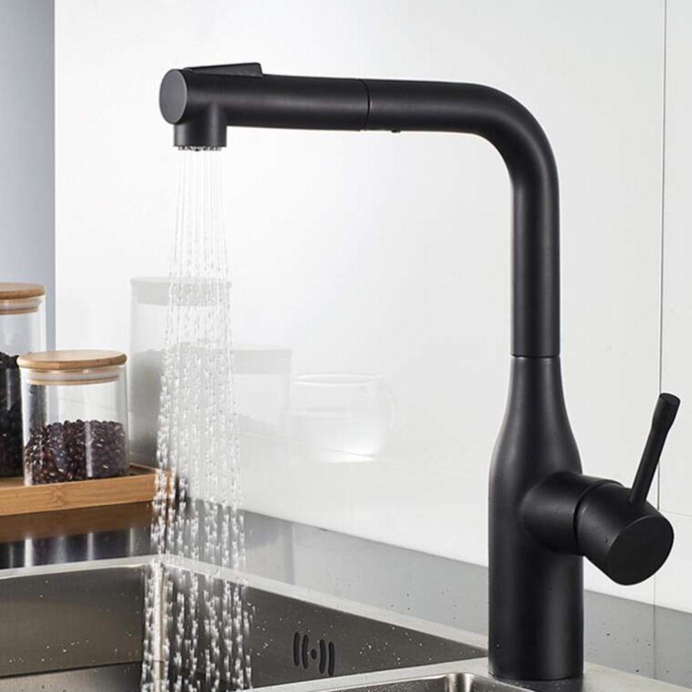 Eamrfvqt Black Brass Kitchen Mixer Tap