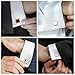Wynameleri Cufflink 12 Pairs, Classic Fashion Men's Cuff Links Silver-tone Gold-tone Black for Business Wedding Party Gift Box T0212006