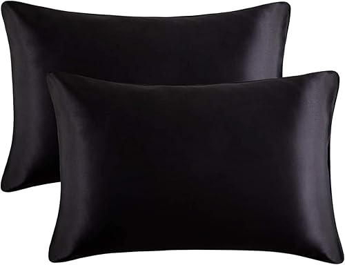 Juego de 2 fundas de almohada de satén sedoso para niños pequeños, fundas de almohada de viaje súper suaves, fundas de almohada para niños pequeños