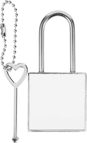 EXCEART 1 juego de mini candado pequeño candado de transferencia de calor DIY cerradura de equipaje cerradura con llave para joyero, bolso,