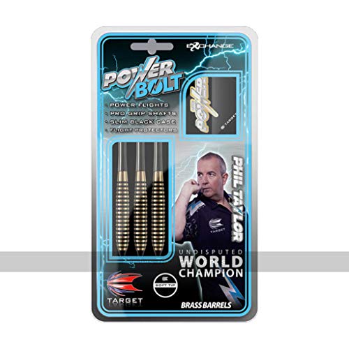 Target Darts Phil Taylor Power Bolt 18G   Juego de Dardos (latón, Punta Blanda), Color Bronce