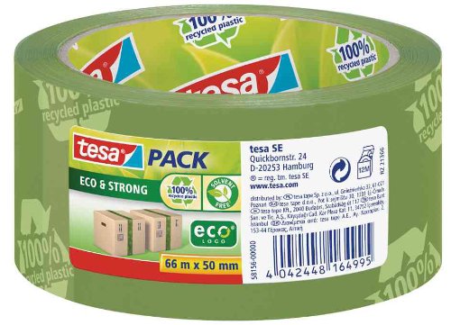 tesa Eco & Strong Packing Tape 50mm x 66m (Pack of 6)