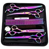 grooming hund The blade of scissors is very smooth, sharp and durable. This process reduces the friction to shear pet hair relax. Cold treatment ensure the hardness and durability of the scissors, the scissors have strong sense of balance ,bright and smooth surface