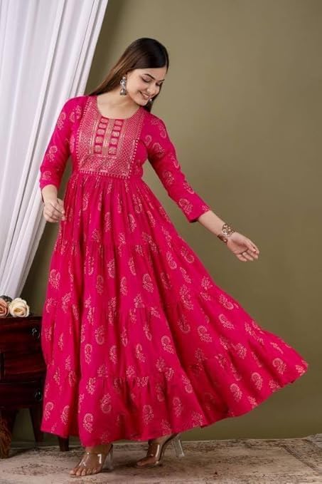 Girls Regular Wear Long Kurti | Mega King Mart