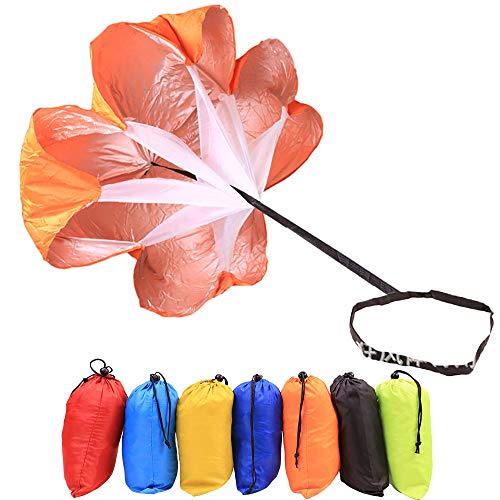 Muzboo Parachute de résistance pour Course à Pied Speed Chute Équipement d'entraînement Football, Orange