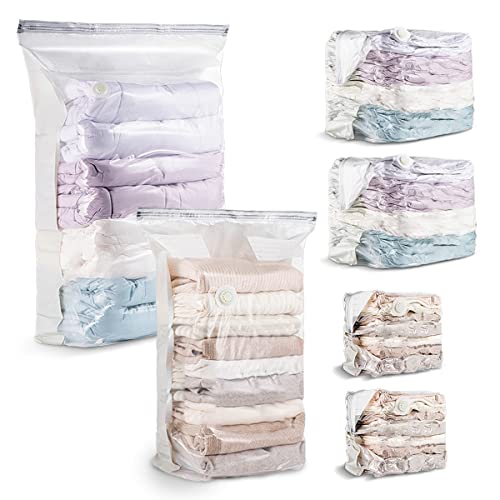 vacuum storage cube bags - VELMADE Vacuum Storage Bags Jumbo Cube 6 Pack, Space Saver Bags Extra Large Vacuum Seal Bags for Comforters Blankets Clothes (3 Jumbo 3 Medium), Closet Organizers and Storage Bags Vacuum Sealed