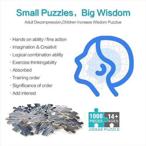 Puzzle de lobos grises de 1000 piezas para tardes de desconexión y relax en el hogar 3
