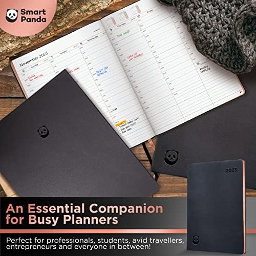 2023 Diary by Smart Panda  Rose Gold Edition, A4 Week to View Dated Planner  Softcover and Gift Box - Appointment Book, 30 Minute Intervals  Annual Calendar, November 2022 - December 2023