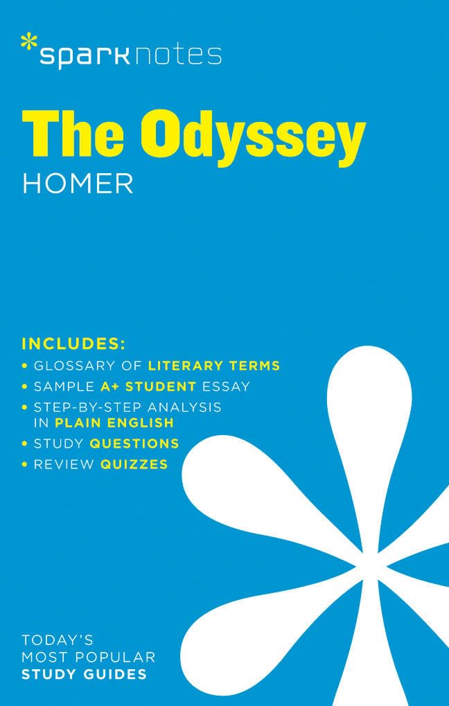 The Odyssey SparkNotes Literature Guide by Homer PAPERBACK 9781411469761