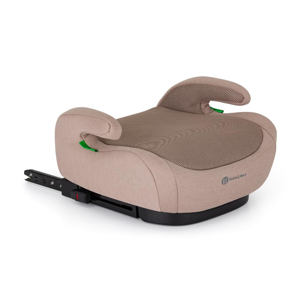 PETITE&MARS Autositzunterlage Optimus Pro i-Size 125–150cm 22–36 kg Autositz * Kindersitz leicht * Sitzerhöhung * Kindersitzunterlage * Kindersitzerhöhung mit ISOFIX * Gruppe 2 und 3 (braun)