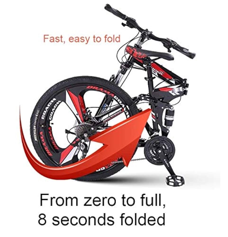 SOCOOL 26 Inch Wheels Mountain Bike For Adult & Teenagers 21 Speed Dual Disc Brakes, Red, GT967BK