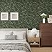 TOTIO Green Wallpaper Peel and Stick Dark Green Leaf Contact Paper 16x78inch Matte Thickened Waterproof Self-Adhesive PVC Wall Sticker Counter Top Stick Paper Green Leafy Plants Vinyl Wrap for Cabinet