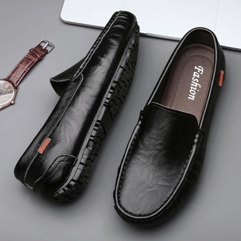 Men's Hands Free Slip On Walking Leather Shoes Loafers for Summer Outdoor Driving & Walking Men's Loafers3
