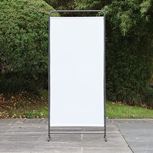 Angel Living Biombo con un Panel, Decoración Elegante, Separador de Ambientes Plegable, Divisor de Habitaciones, 80 x 180cm (Blanco) Cover