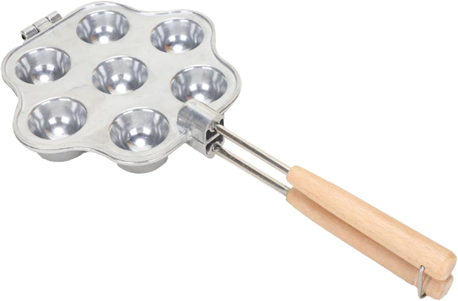 Zerodis Egg Tart, Mini Tart Tins Aluminium Mini Pans 7 Holes Reusable Quiche Bakeware Carbon Steel for Pies, Quiche, Cheese Cakes, Desserts