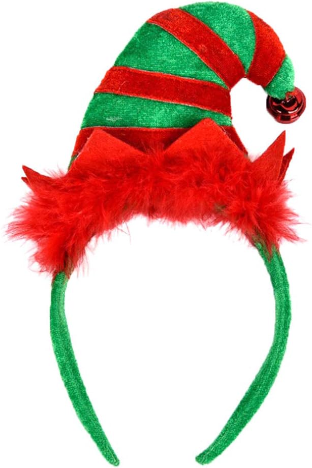 FRCOLOR Elf Hat Headband Christmas Halloween Holiday Party Cute Elf Costume Hats Hair Hoop Headwear for adult girls
