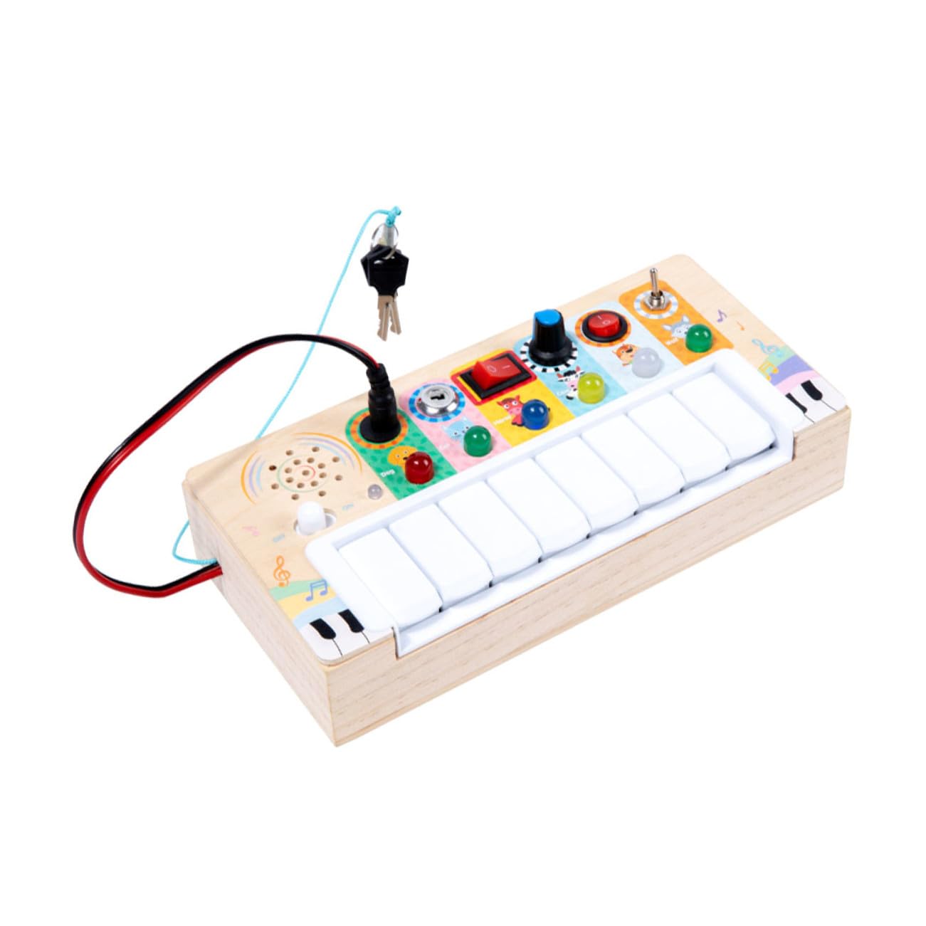 Juguete Musical Electrónico de Madera LED para Niños