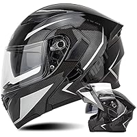 Full Face Motorcycle Street Fietshelm Dual Vizier Flip-Up Modular Motocross Helm Dot ECE Goedgekeurd Voor Fiets Scooter Motor Foped Racing Skateboard