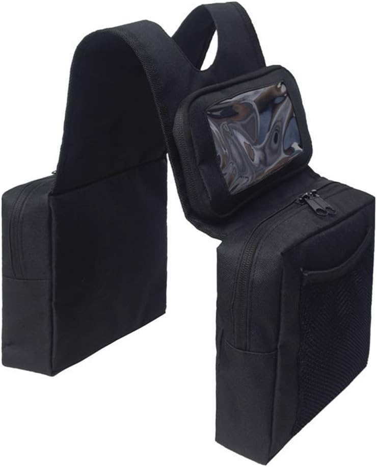 Carrfan Universal Motorcycle ATV Tank Saddle Bag with Waterproof Phone Storeage Bag, Front Accessories Storage Pack Luggage Bag