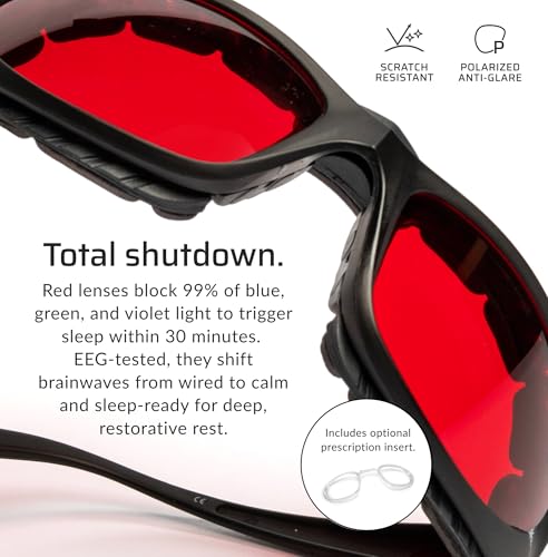 Image of TrueDark by Dave Asprey | Twilights Red Lenses Block 99% Blue, Green & Violet Light for Night Use