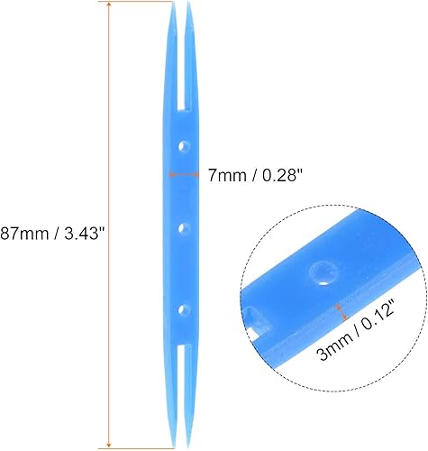 Miniatura 13 de HARFINGTON 2 lanzaderas de tatuaje de 3.425 x 0.276 x 0.118 in de plástico coloridas para hacer encajes, herramientas de manualidades, suministros
