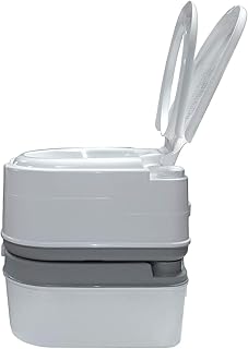 HTTMT- 6.3 Gallon 24L Advanced Portable Toilet Flush Camping Travel Piston Pump Commode [P/N: ET-TOILET002-24L]