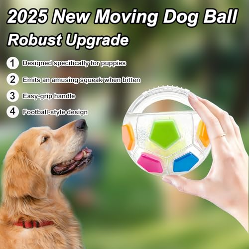 The Mellow Dog Calming Ball, Hundespielzeug Unzerstörbar, Anti Stress Ball Hund, Hundeball mit Handle, Interaktives Hundespielzeug Ba-ll, Antistressball für kleine, mittelgroße und große Hunde Blue)
