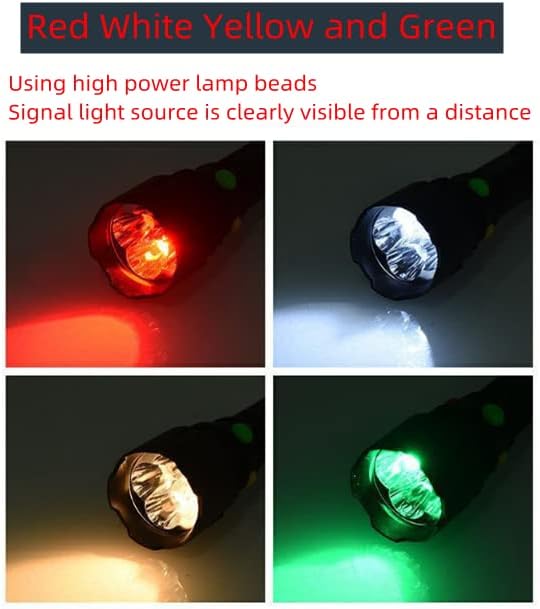4 Color Torch, 4 in 1 Multicolor Torch Flashlight, 1000 Lumen IPX6 Waterproof Magnetic Torches, 9 Modes LED Torch with White Red Green Blue Light, for Hunting, Hiking, Fishing