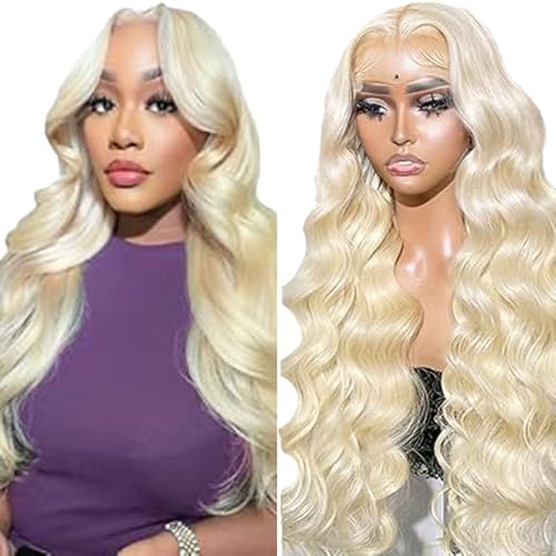 Perruque blonde 613 cheveux naturels brésiliens 13x6 lace front pour soirée et look quotidien