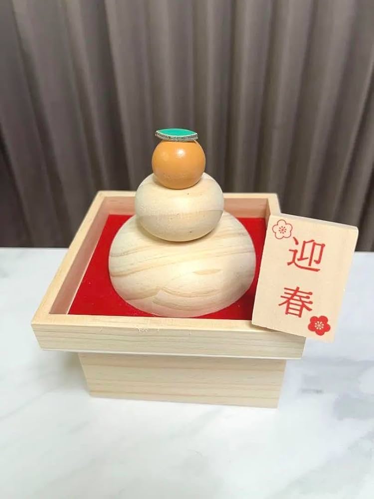 Amazon | サリュ お正月 木製鏡餅 木製ミニ札 セット 正月