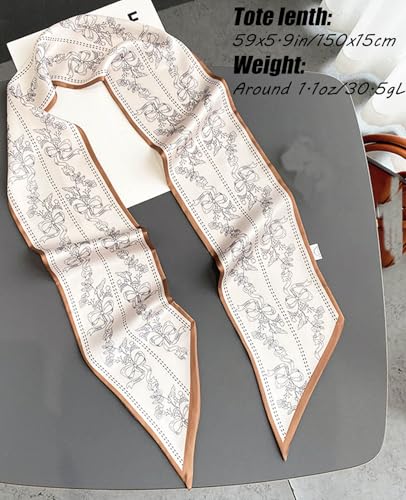 Head Scarf Hair Neck Scarves For Women Purse Bag Scarfs For Handbags Silky Long Thin Satin Headscarf Fashion3