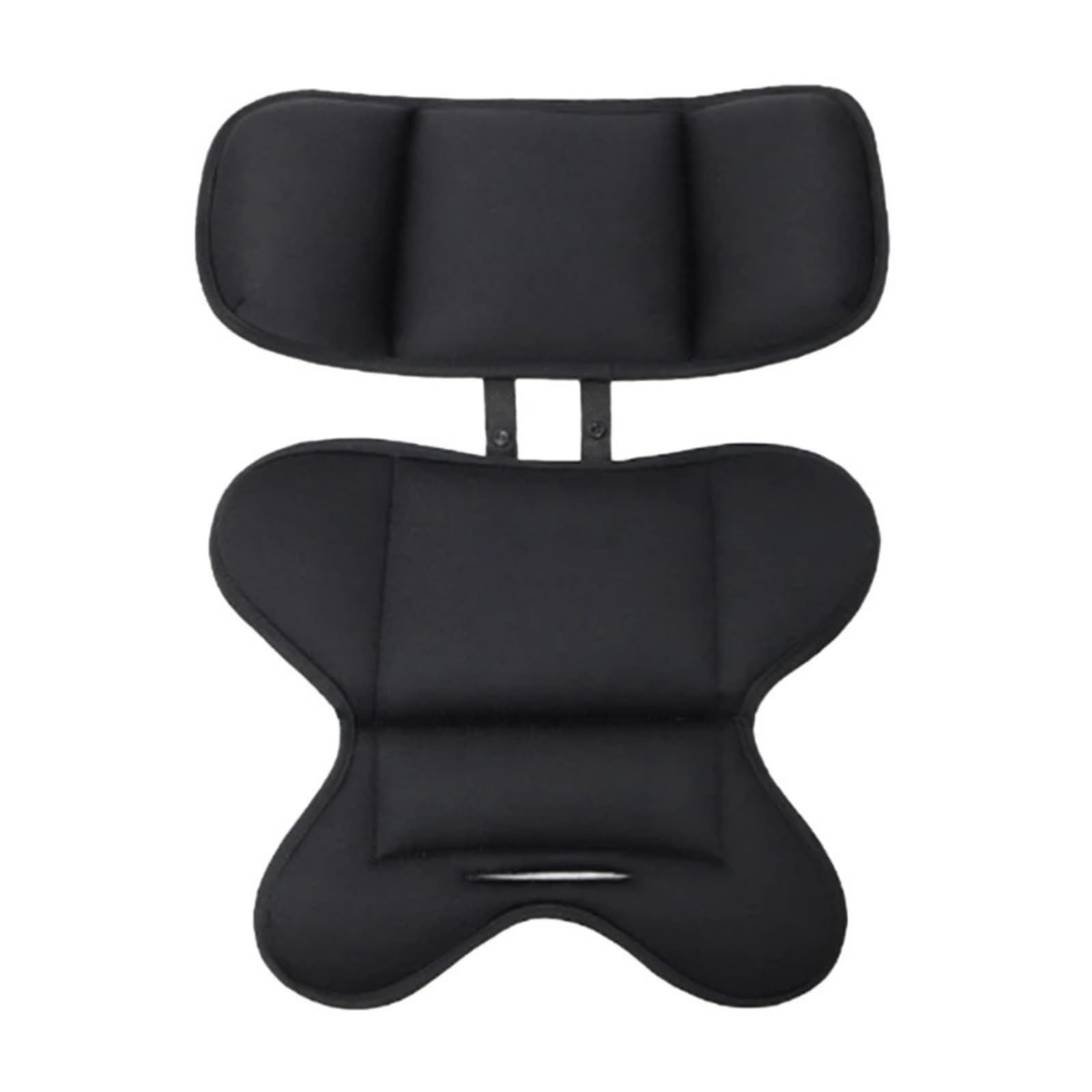harayaa Cojín para Carrito de Bebé Protector Cojín Almohadilla Inserto con Apoyo de Cabeza y Asiento Contorneado de Algodón Mantiene la Posición Adecuado para, Negro, Negro