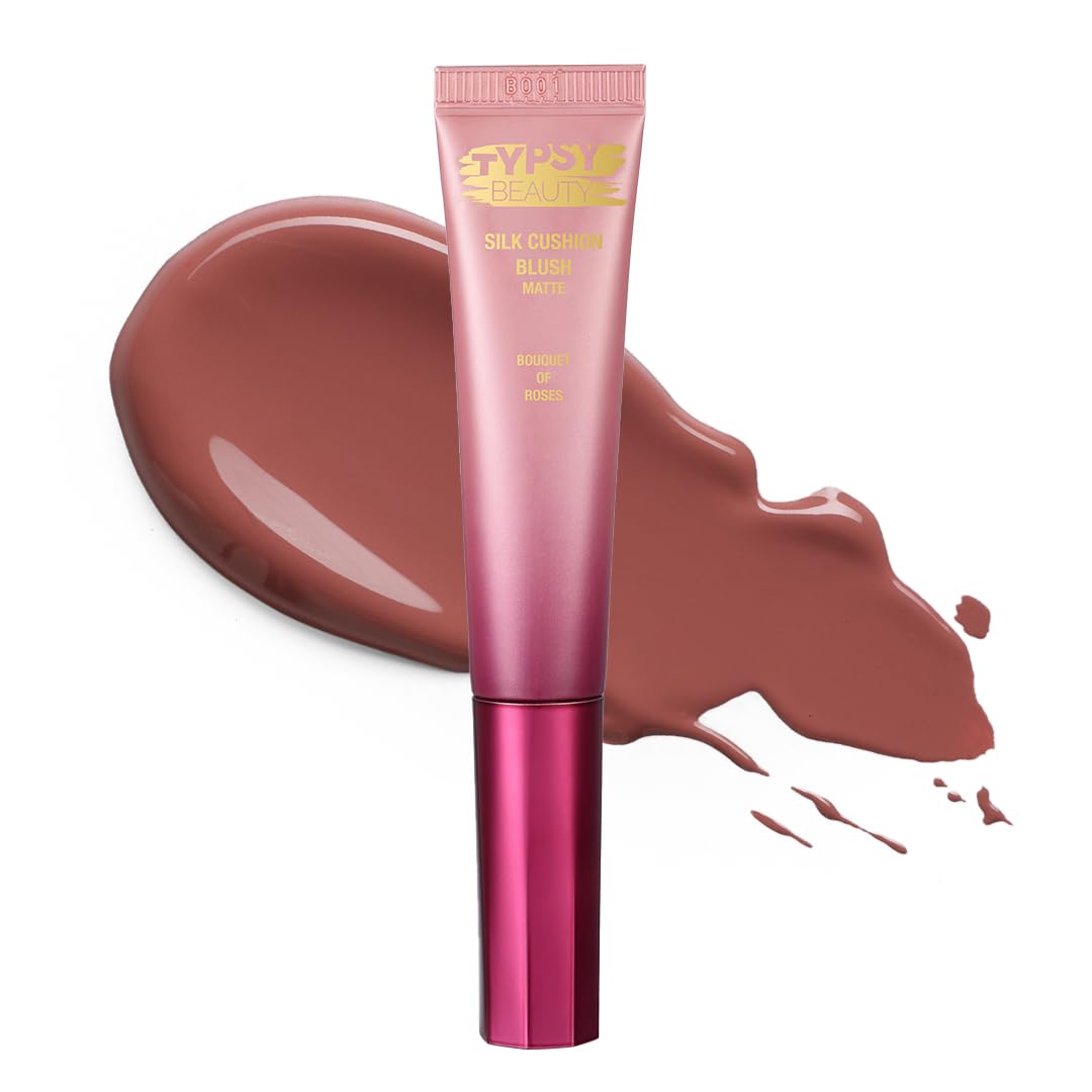 Typsy Beauty | Silk Cushion Liquid Blush Wand - Bouquet of Roses - Soft Pink Matte | Hyaluronic Acid Infused | Cushion T