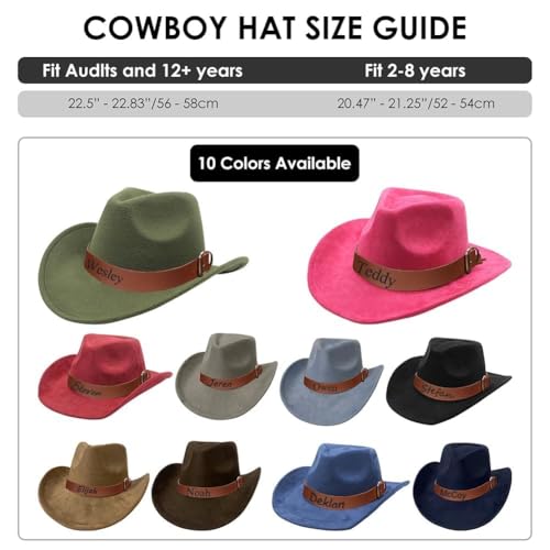Custom Toddler Cowboy Hat Personalized Toddler Cowboy Hat Cowboy Cowgirl Hats for Western Dress up Parties2